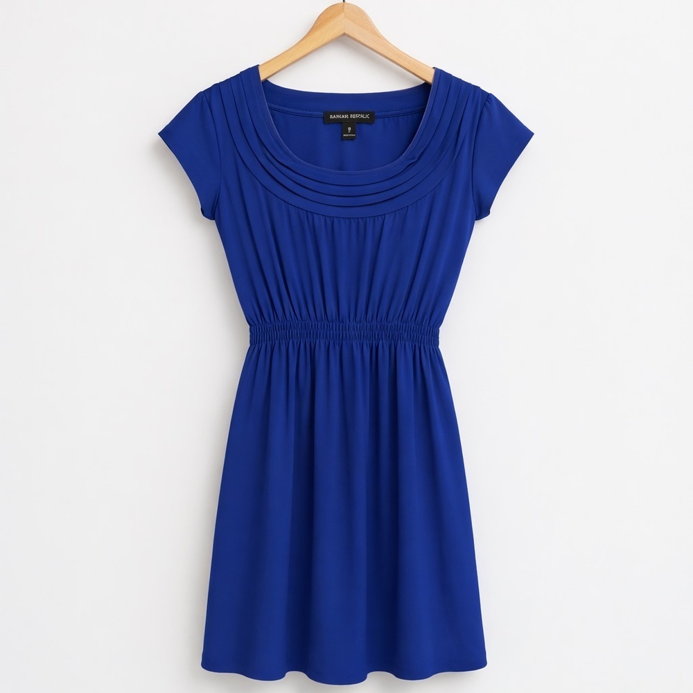 Banana Republic Cobalt Blue Short Sleeve Dress (145)